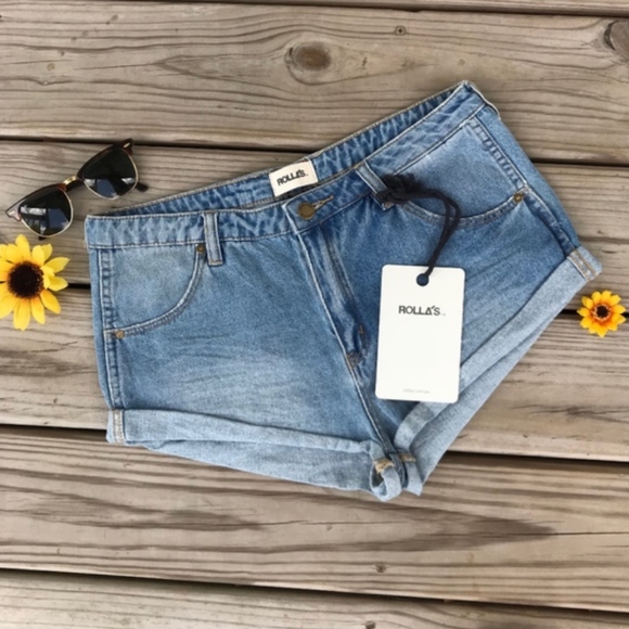 Revolve Pants - Rolla's Coasters Low Slung Relaxed Jean Shorts NWT